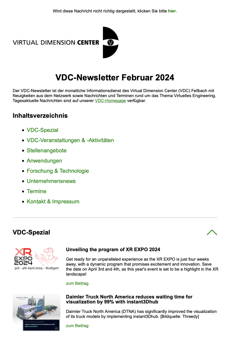 Newsletter Februar 2024