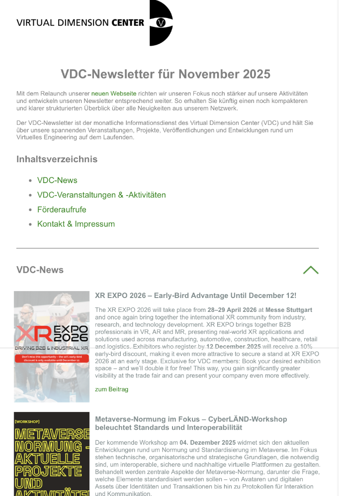 Newsletter Oktober 2025