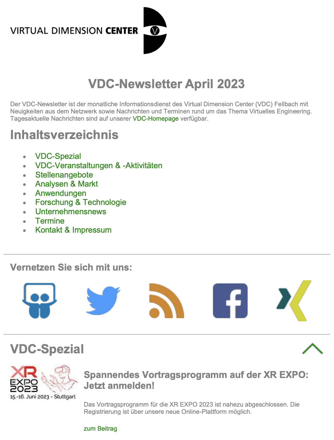 Newsletter April 2023