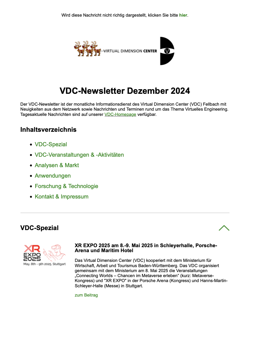 Newsletter Dezember 2024