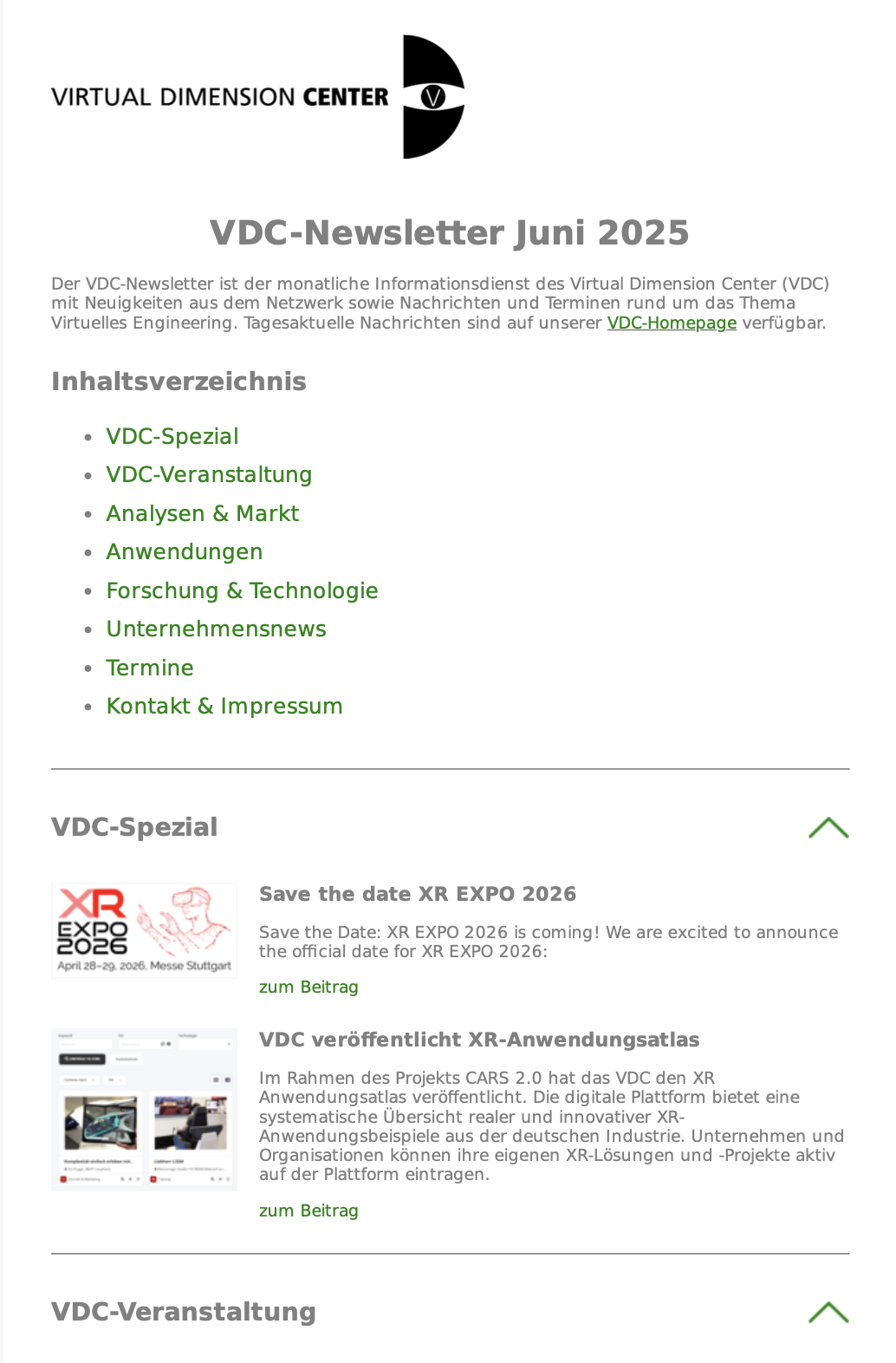 Newsletter Juni 2025