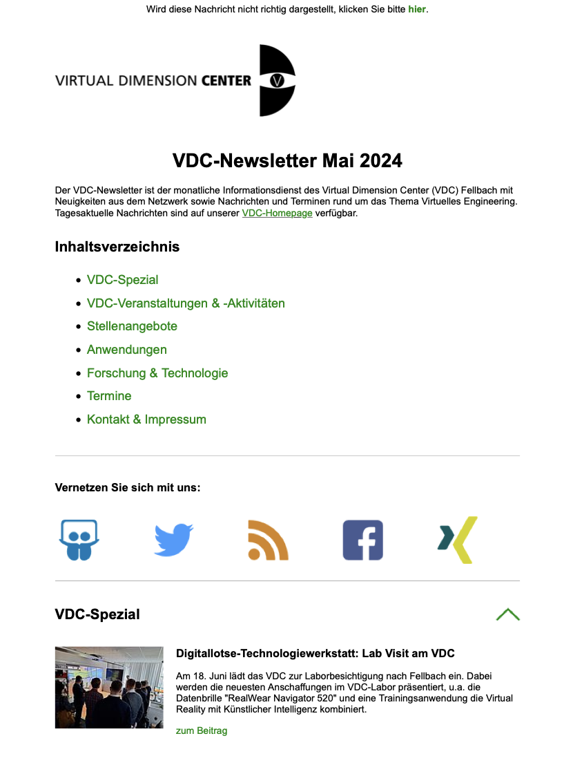 Newsletter Mai 2024