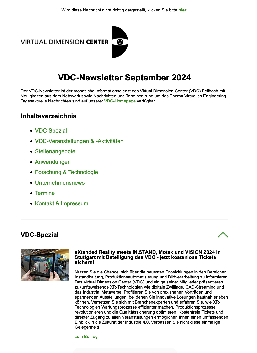 Event Newsletter September 2024